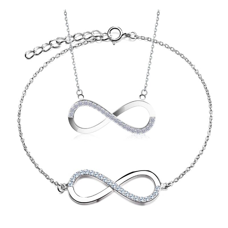 Crystal Zircon Infinity Design Women's Jewelry Set