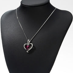 Lovely Rhinestone Heart Women's Pendant Necklace