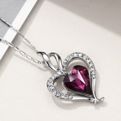 Lovely Rhinestone Heart Women's Pendant Necklace