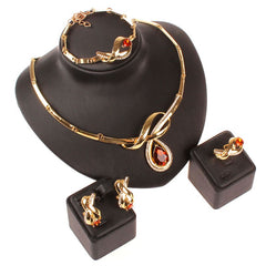 Elegant Knot Shaped Sparkling Women's Jewelry Set