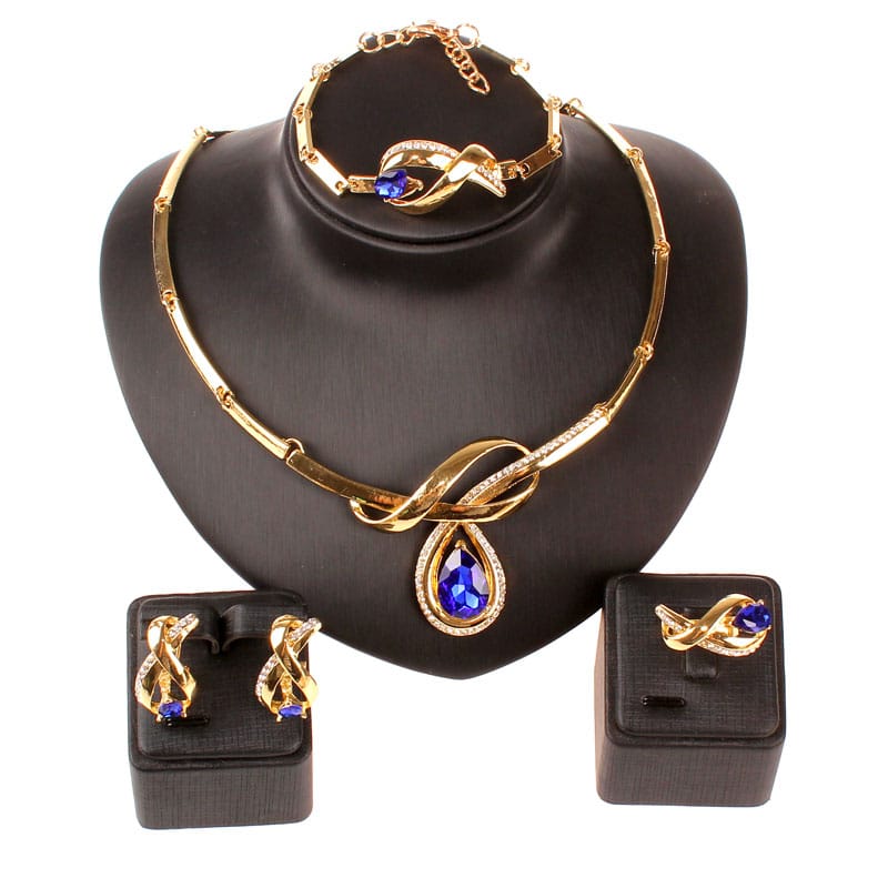 Elegant Knot Shaped Sparkling Women's Jewelry Set