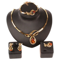 Elegant Knot Shaped Sparkling Women's Jewelry Set