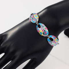 Ethnic Colorful Enamel Bracelet With Water Drop Pattern