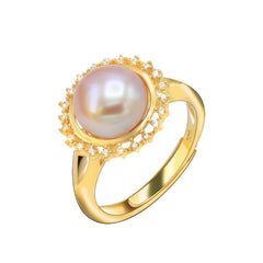 Artistic 925 Sterling Silver Ring for Women with Pearl