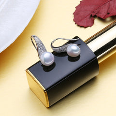 Elegant 925 Silver Pearls Women's Jewelry 4 pcs Set