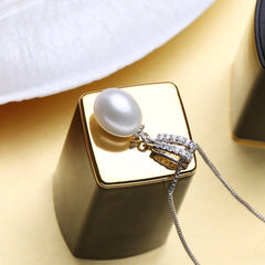 Classic 925 Silver Pearls Women's Jewelry 4 pcs Set