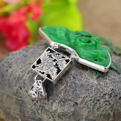 Green Jade Fan Shaped Pendant