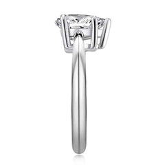 2 Carats Ring with Real Moissanite Stone