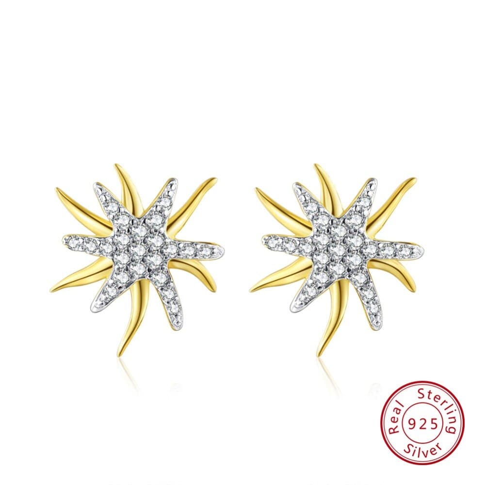 Zircon Sea Starfish Design Women's Statement Necklace