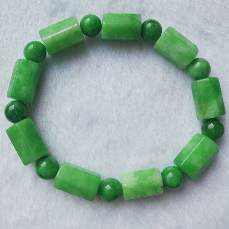 Geometric Beads Jade Charm Bracelet