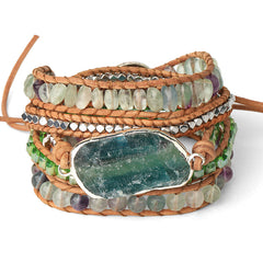 Natural Healing Stone Wrap Bracelet for Women