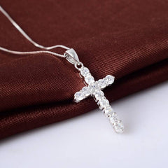 Women's Cubic Zirconia Cross Necklace