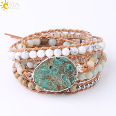 Boho Healing stone Women's Wrap Bracelet