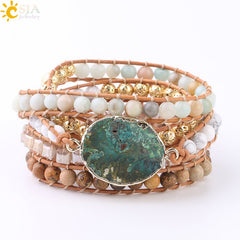 Boho Healing stone Women's Wrap Bracelet