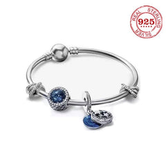 925 Sterling Silver Charm Bracelet with Charm