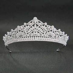 Classic Cubic Zirconia Bridal Silver Tiara