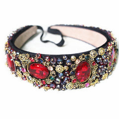 Luxurious Baroque Style Headband with Rhinestones