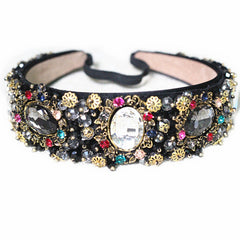 Luxurious Baroque Style Headband with Rhinestones