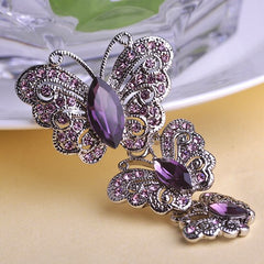Women's Vintage Style Butterflies Brooch