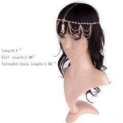 Women's Boho Pearls Decorated Head Chain