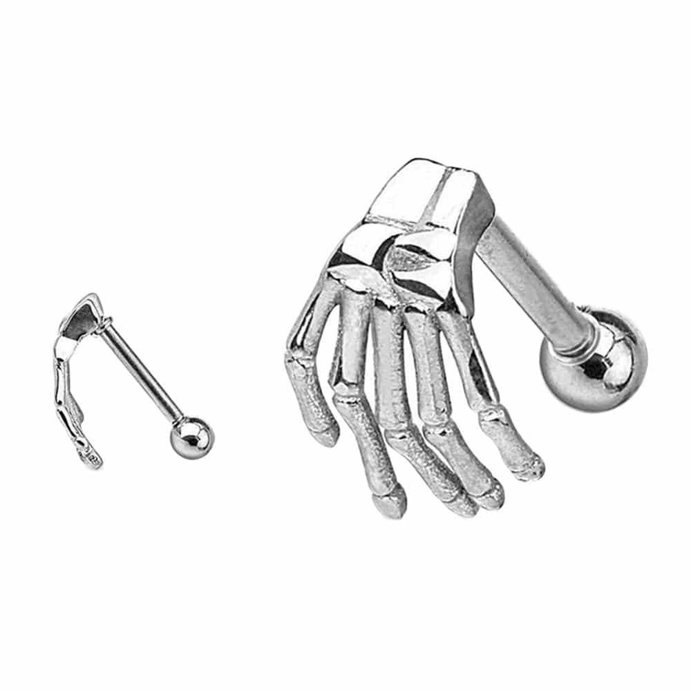 Women's Skeleton Hand Eyebrow Piercing Jewelry