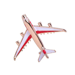 Cute Airplane Shaped Shiny Metal Brooch