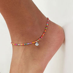 Bohemian Flower Charms Women's Anklet
