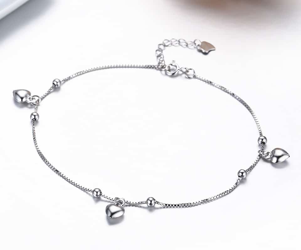 Classic Heart Charms Women's Anklet