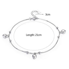 Classic Heart Charms Women's Anklet