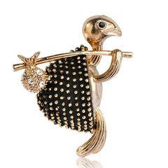 Women's Vintage Walking Tortoise Brooch