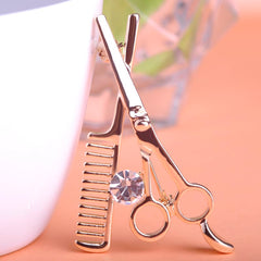 Creative Scissors Shaped Metal Women's Brooch