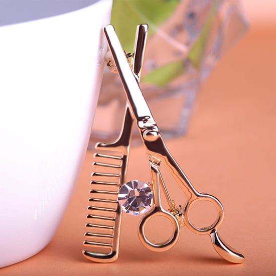 Creative Scissors Shaped Metal Women's Brooch