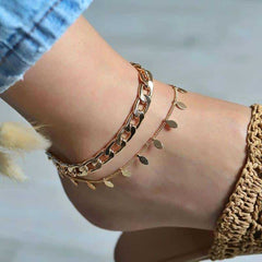 Fashion Gold Pendant Anklet