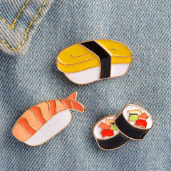 Women's Sushi Shaped Brooches 3 pcs Set
