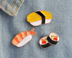 Women's Sushi Shaped Brooches 3 pcs Set