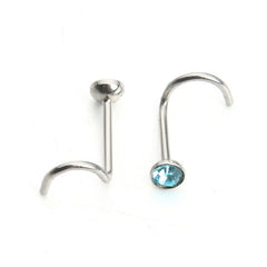 Fashion Rhinestone Stainless Steel Nose Piercing Jewelry