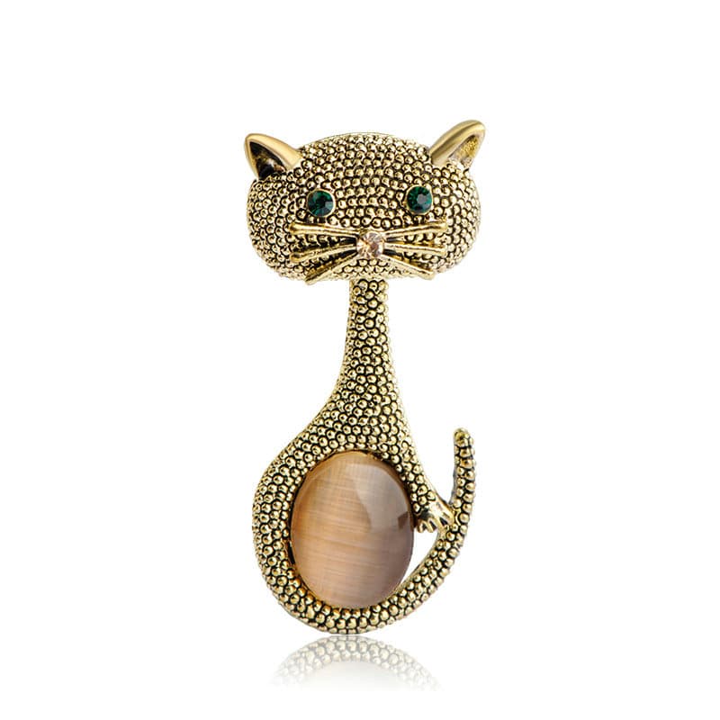 Women's Vintage Cat Brooch