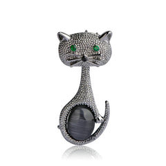 Women's Vintage Cat Brooch