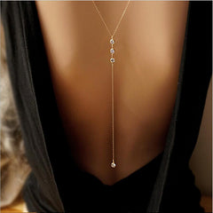 Crystal Back Necklace Body Chain