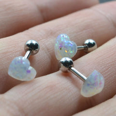 Cute Crystal Heart Piercing for Tongue