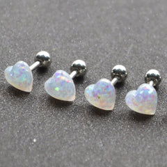 Cute Crystal Heart Piercing for Tongue
