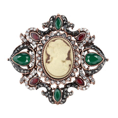 Women's Vintage Style Cameo Brooch