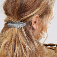 Women's Boho Feather Shaped Hair Clip