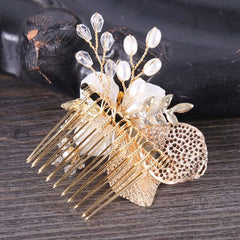 Zinc Hair Side Comb in Gold