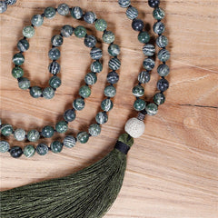 Beaded Long Tassel Necklace