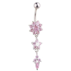 Belly Button Piercing Jewelry with Floral Designs