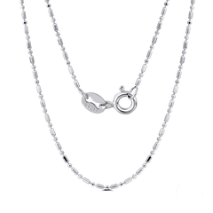 Thin Sterling Silver Women's Bead Chain