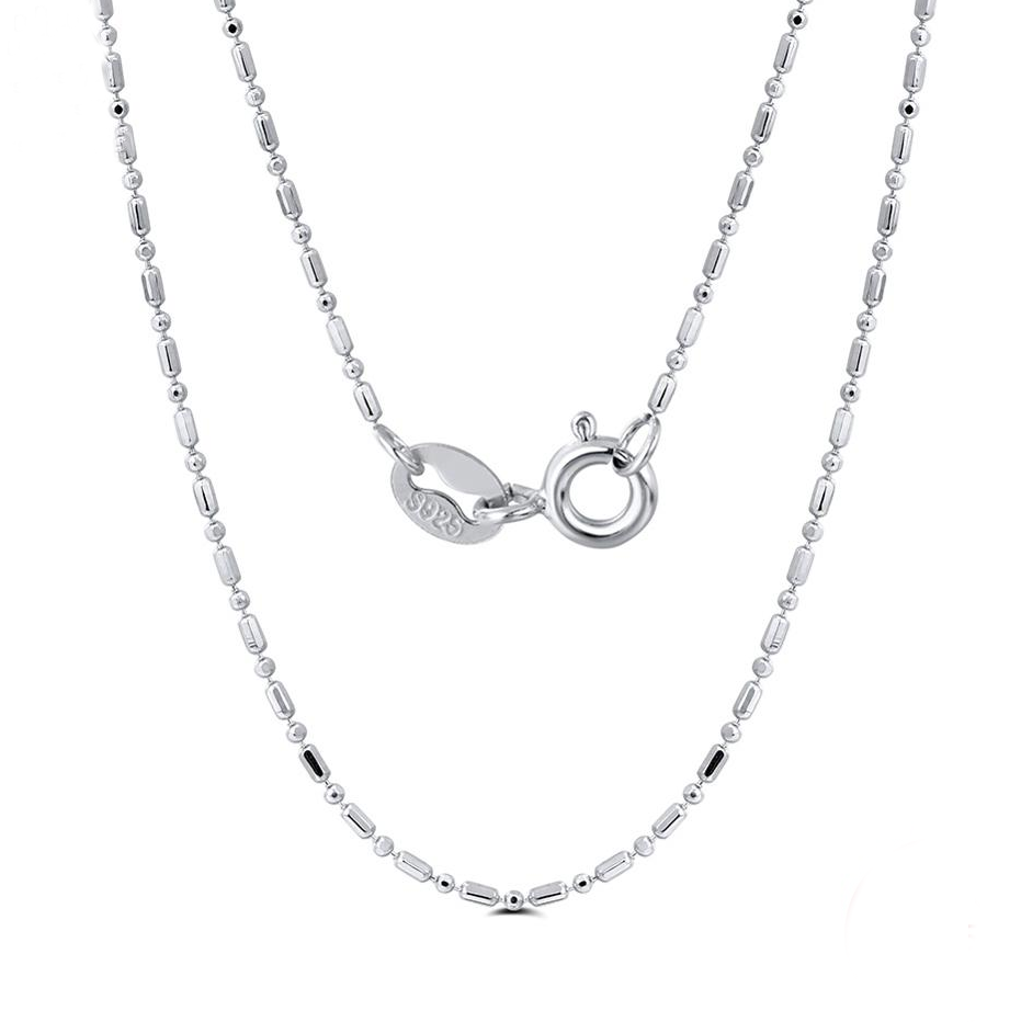 Thin Sterling Silver Women's Bead Chain