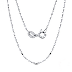 Thin Sterling Silver Women's Bead Chain