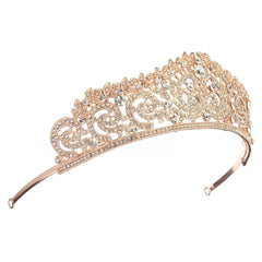 Women's Gold Tiara with Rhinestones
